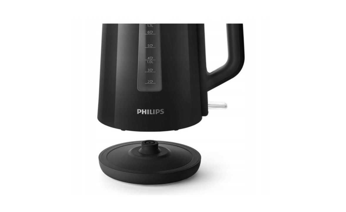 Czarny Czajnik bezprzewodowy 1.7 L Philips Series 3000 elektryczny