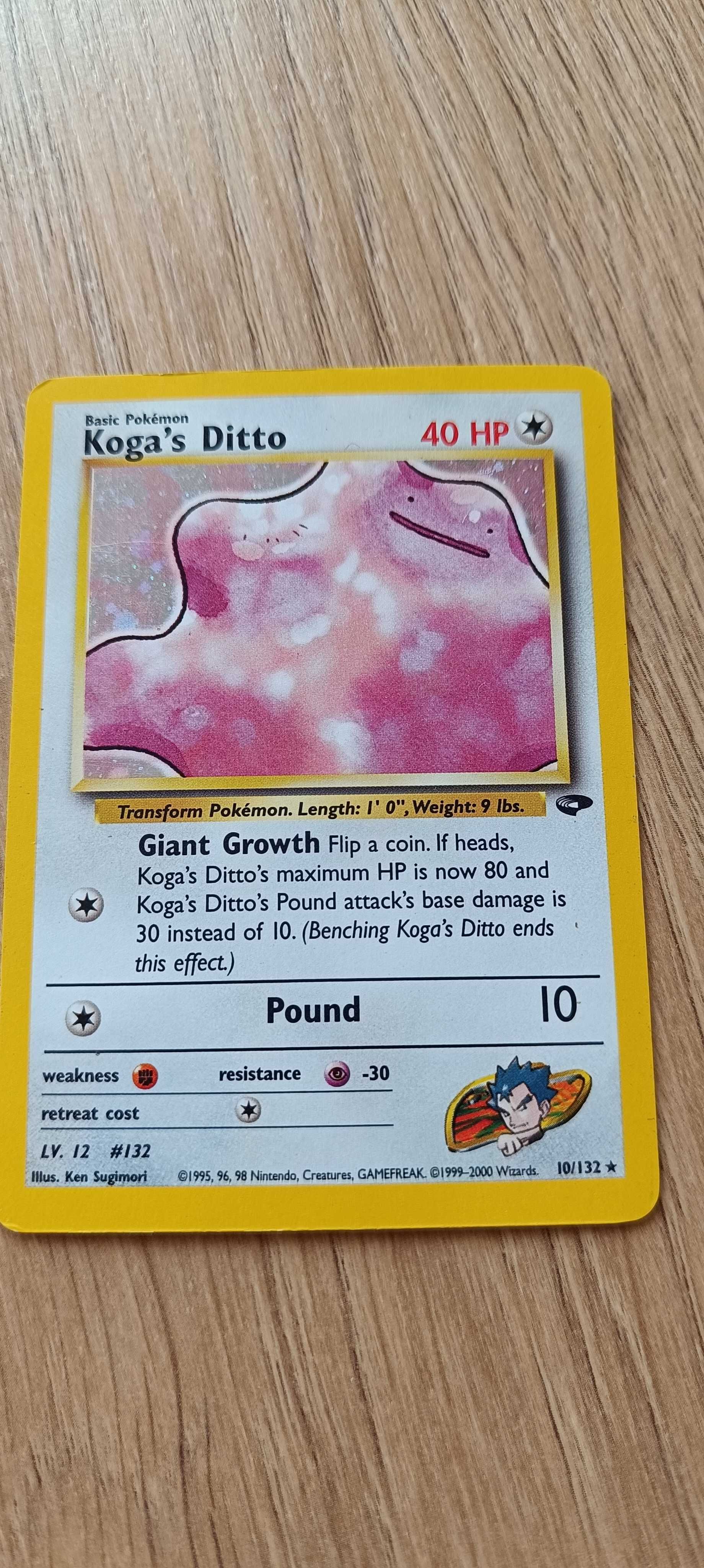 Karta Pokemon Koga's Ditto 10/132