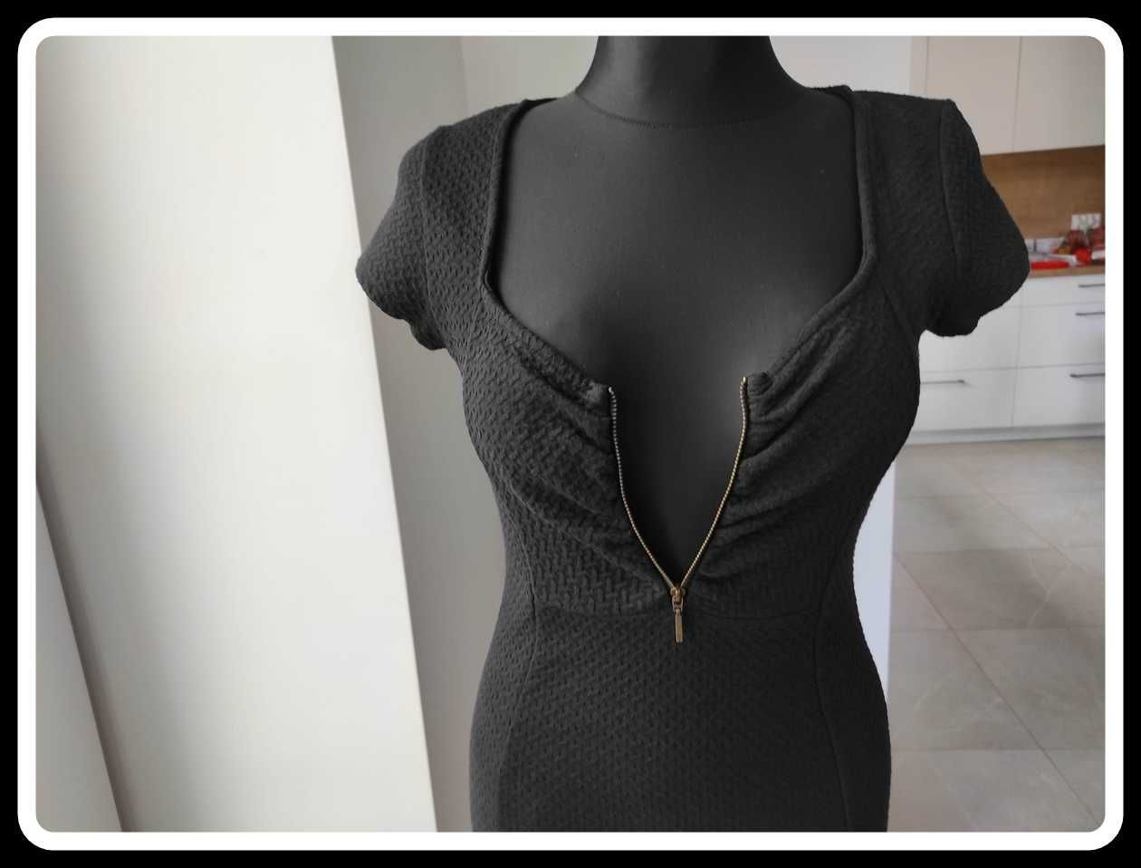 Bershka Collection mała czarna 36 S czarna sukienka