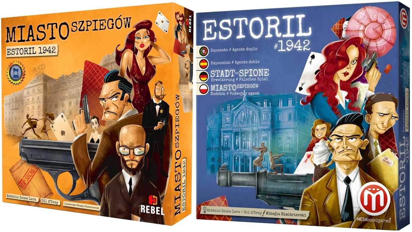 Dwupak: Miasto Szpiegów Estoril 1942 + Dodatek gra planszowa (nowa)
