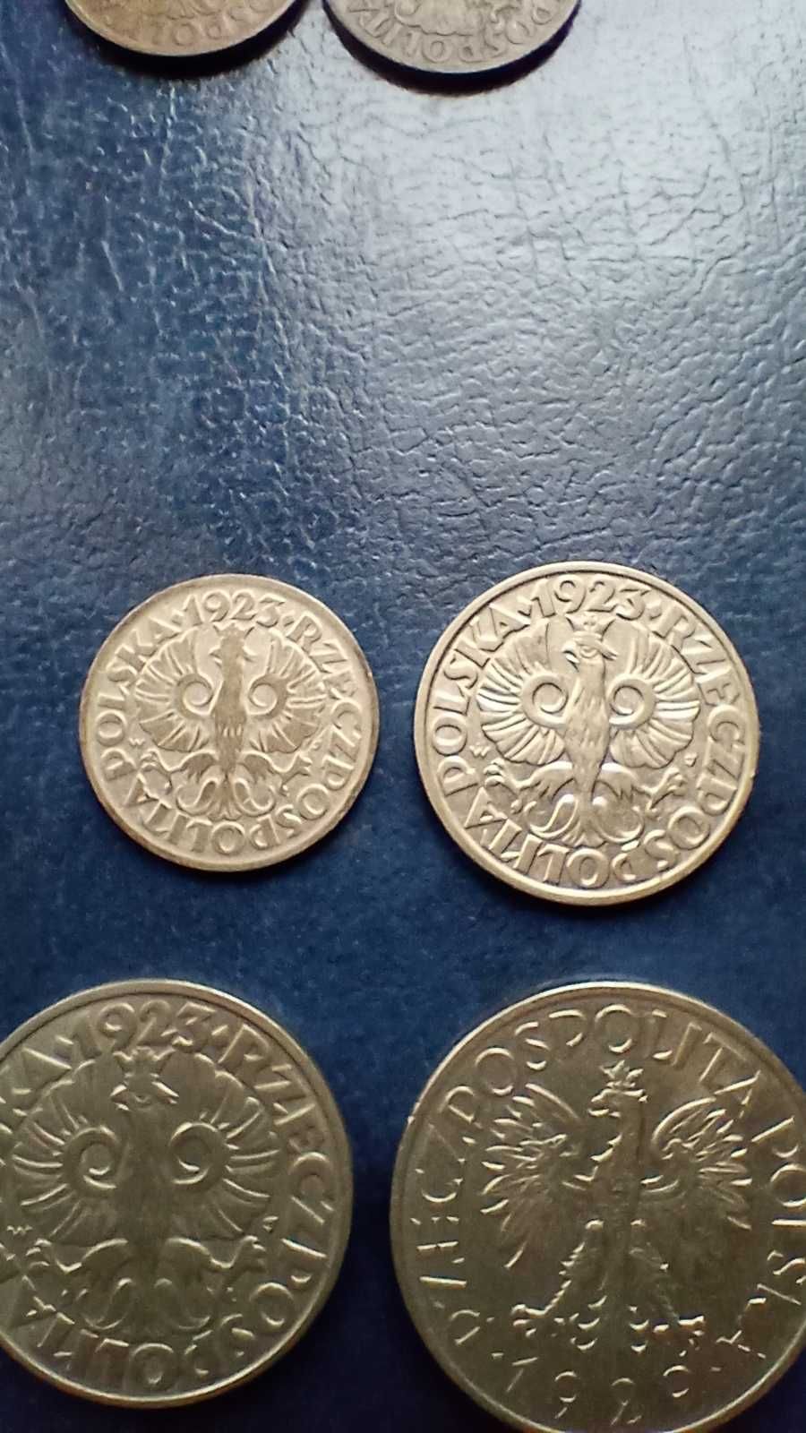 Stare monety Zestaw 4 monet 10 gr 20 gr 50 gr 1923 i 1 zł 1929 2RP