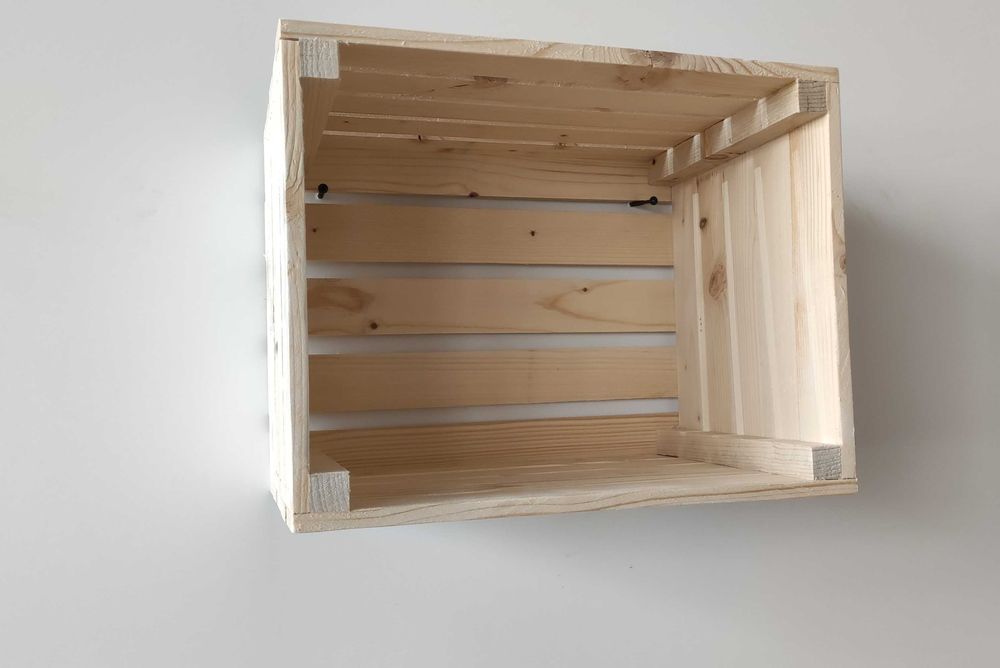 skrzynka drewniana premium dekoracyjna szafka nocna 38x30x30