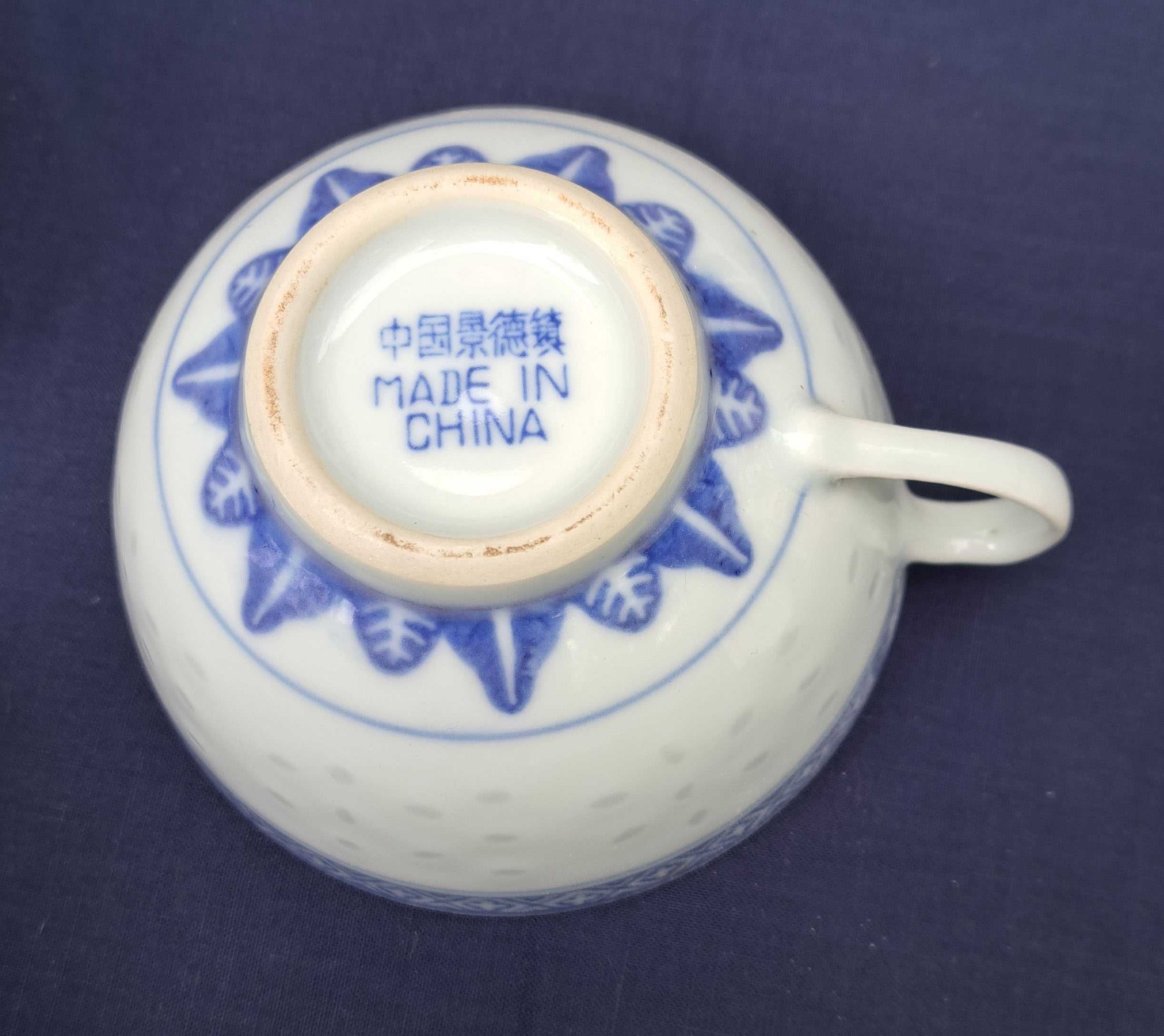 Duży porcelanowy serwis obiadowy “ryżowy” z Chin