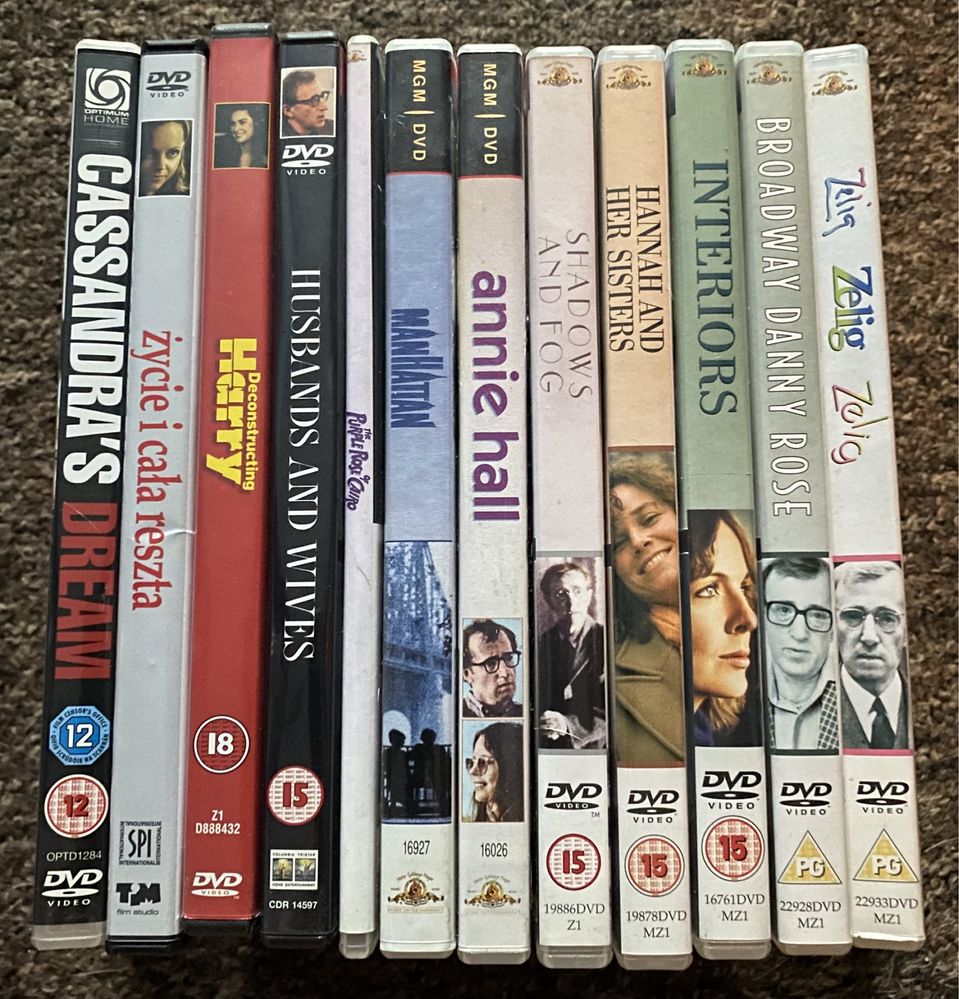 Woody Allen 12 Filmòw na plytach DVD