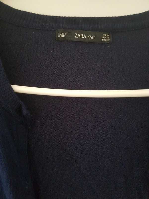 Granatowy sweter Zara Knit rozmiar M wiskoza szybka wysyłka