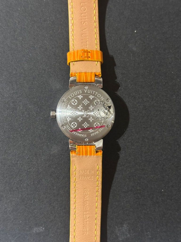 Louis Vuitton Tambour Q1211 Quartz Watch Brown Dial Ladies