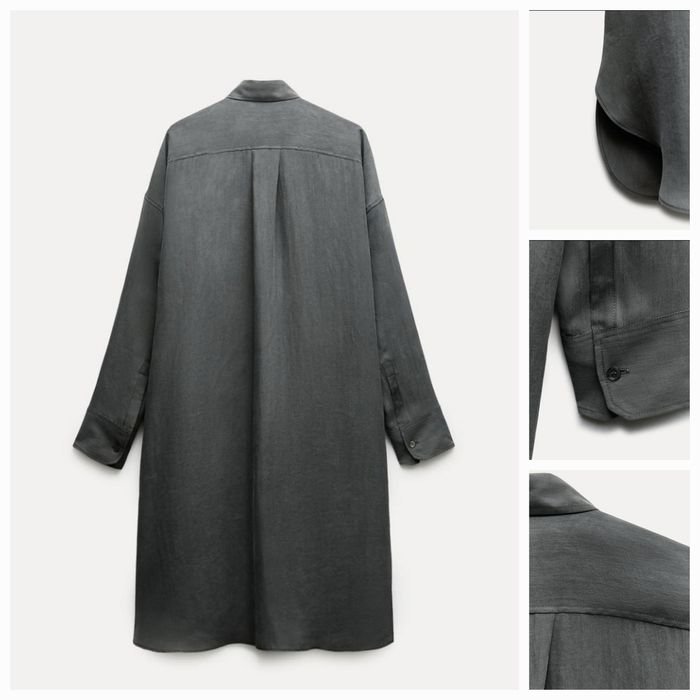 Шикарна струмуюча подовжена блуза-сукня Zara zw collection. New