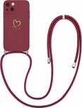 Plecki do iPhone 13 6,1", cienkie miękkie z sznurkiem etui CROSBODY wz