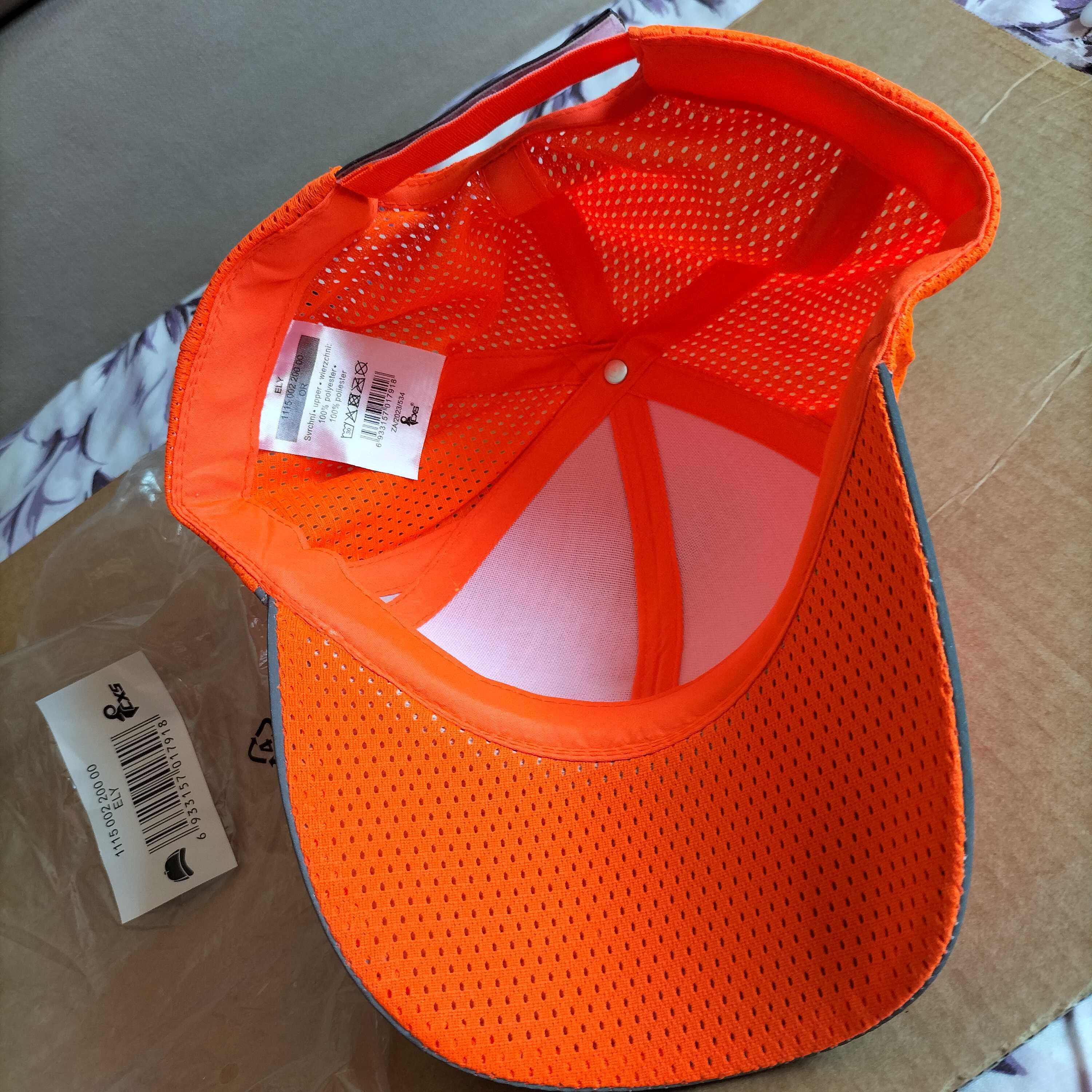 Czapka z daszkiem, odblaskowa, fluorescencyjna - nowa ! Firmy CXS.