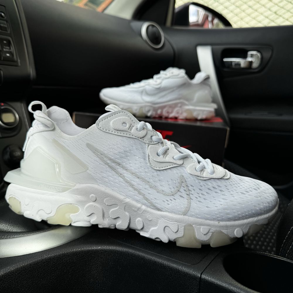 Чоловічі кросівки найк реакт білі сітка Nike React Vision white