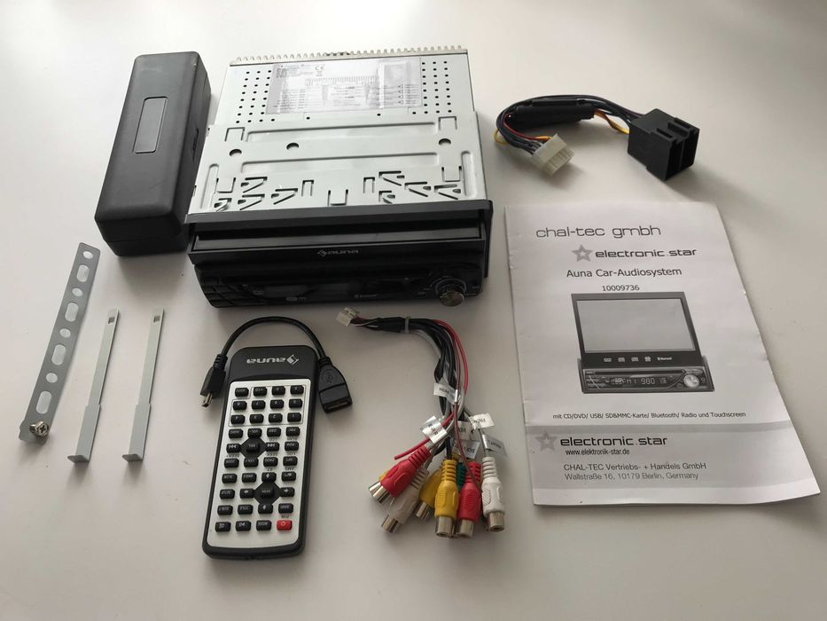 Автомагнітола мультим AUNA MVDз Bluetooth DVD USB SD 7"TFT з Німеччини