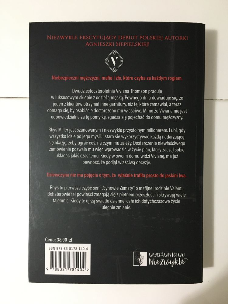 Książka „Rhys. Synowie zemsty” cz. I, Agnieszka Siepielska