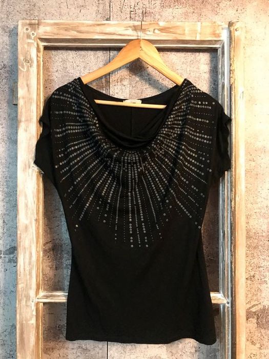 Czarny Top ORSAY  S wiskoza