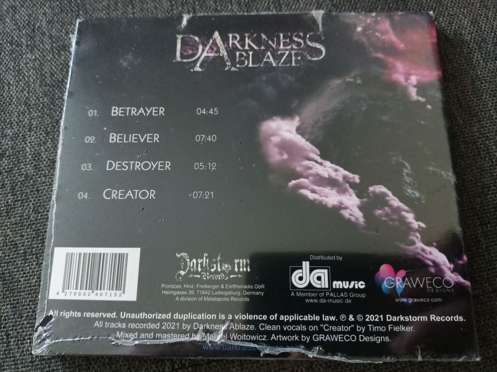 Darkness Ablaze - Creator (CD, EP)(nowa w folii)