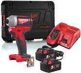 Імпакт акумуляторний Milwaukee M18 BLID2-502X, 180Нм, з 3шв/регуляцією