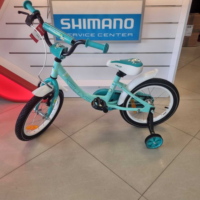 NOWY Rower dziecięcy KELLYS EMMA MENTHOL z kółkami bocznymi koła 16"