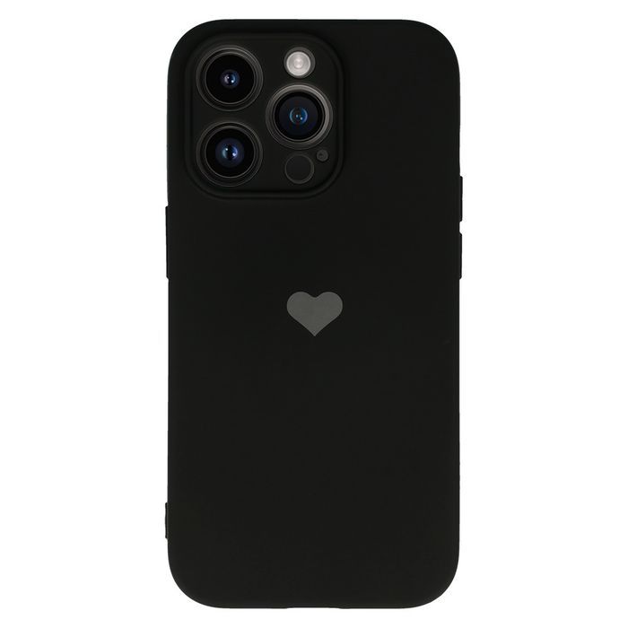 Vennus Silicone Heart Case Do Iphone 13 Pro Max Wzór 1 Czarny