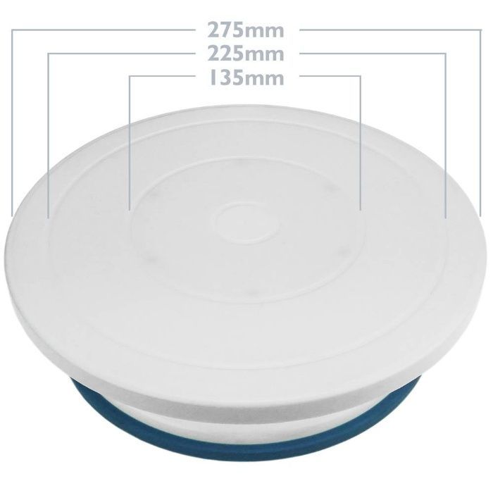 Base rotativa para bolos de 28 cm com 5 espátulas com P/ giratoria