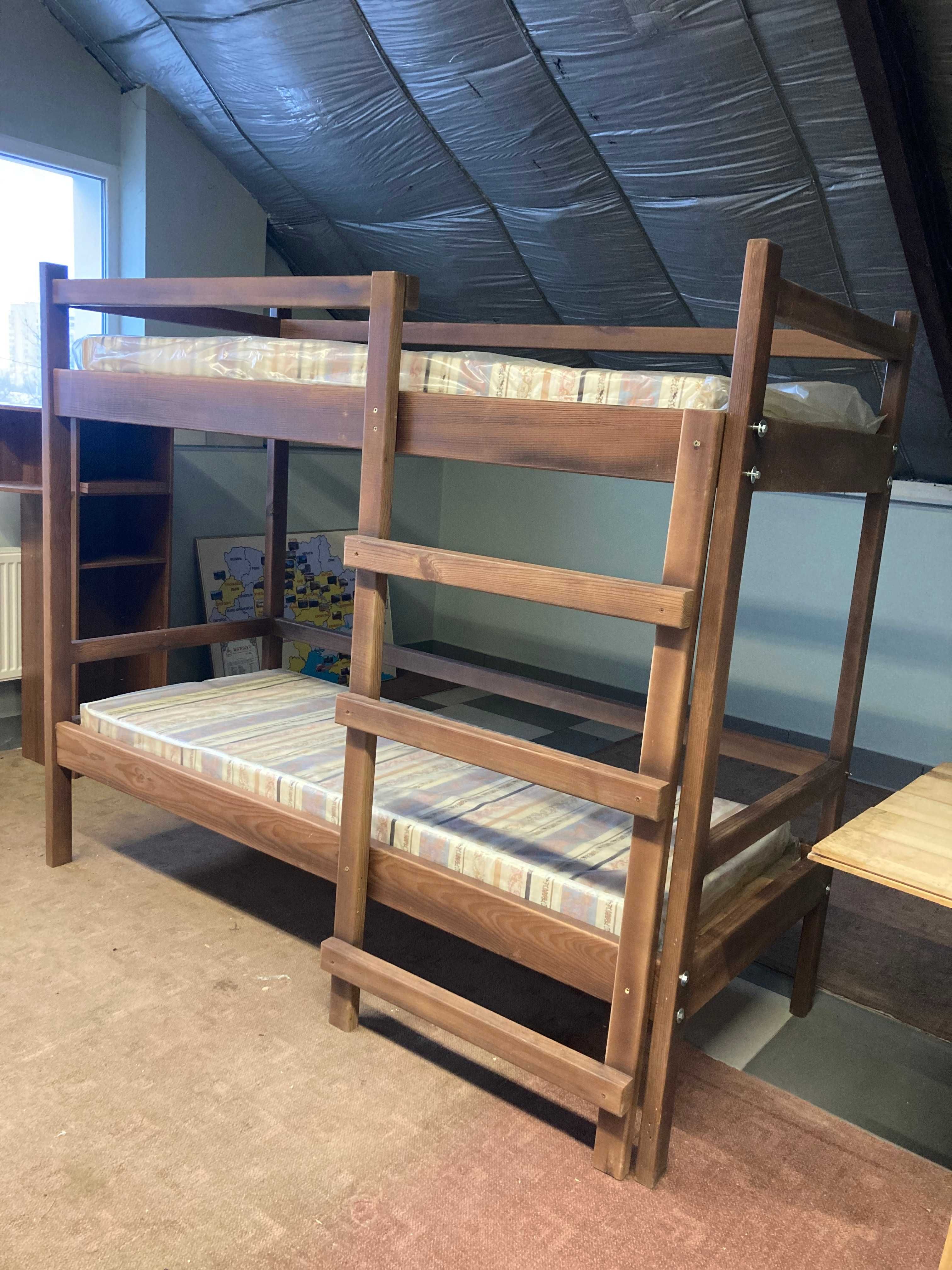 Кровать двухъярусная деревянная 80х190см
