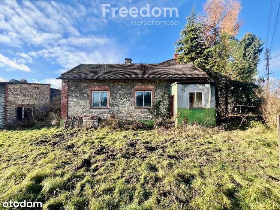Ładna działka z domem i budynkami gospodarczymi