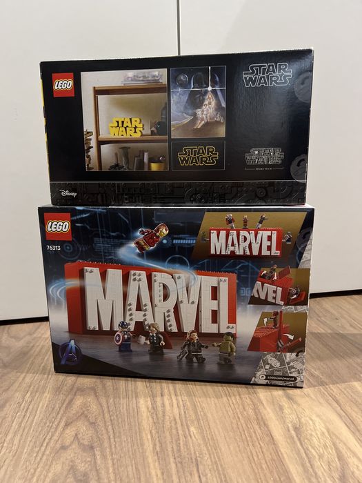 Letreiro Lego 75407 e 76313 Starwars e Marvel