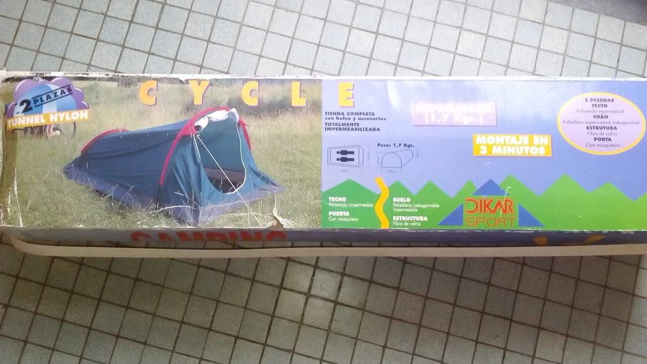 Tenda viagem 2 px camping outdoor cycling tudo novo na caixa