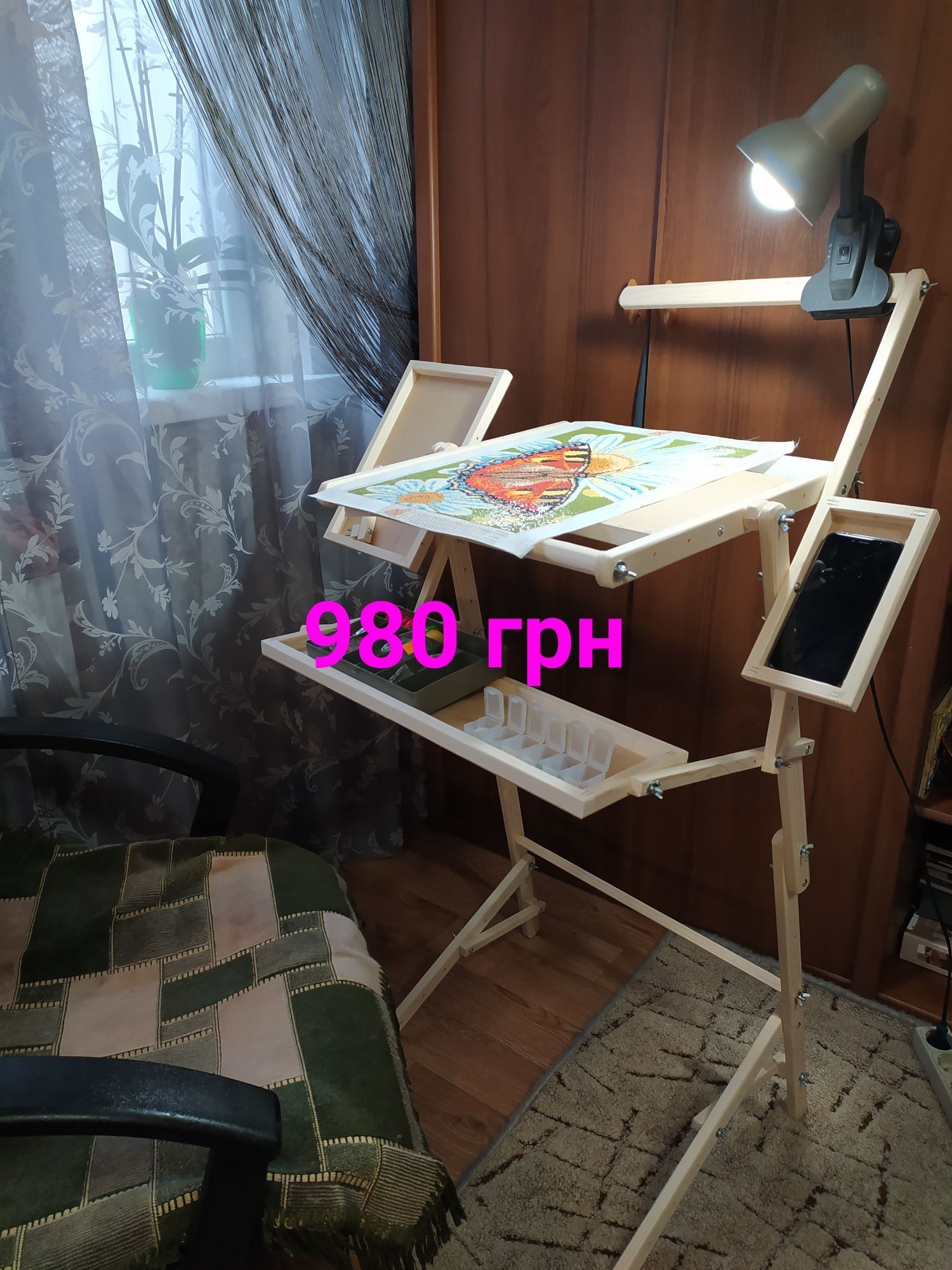 Верстат,(станок) , п'яльця 2в1 Універсальний, для вишивання хрестиком