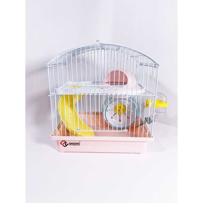 Отличная клетка для хомяка с НЛО домиком. Яркие цвета. Модель AV159.