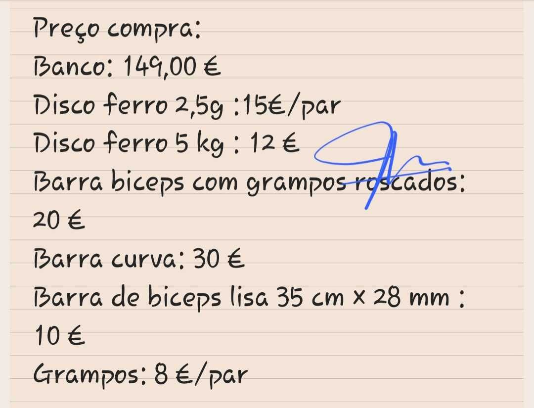 Banco musculação para venda