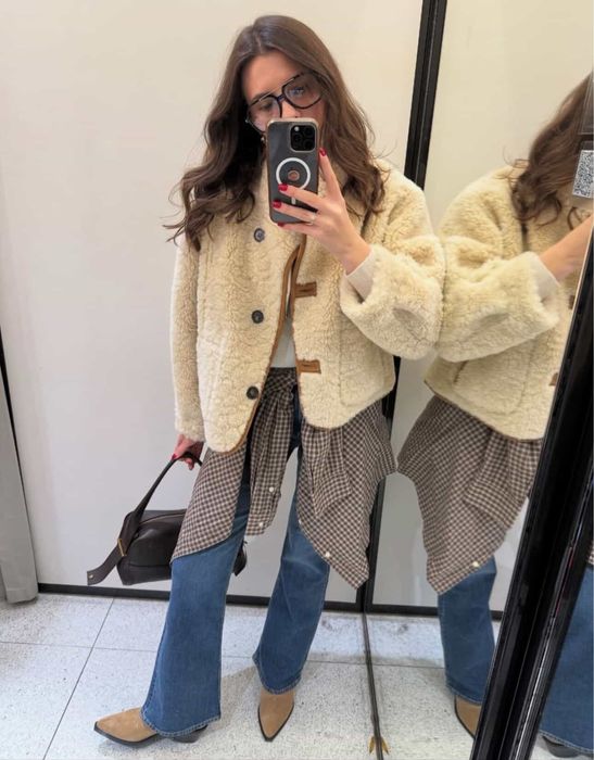 Двостороння дублянка від Zara new