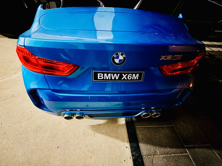 Dziecięce auto akumulatorowe BMW X6M XXL –  niebieski, dwuosobowe!