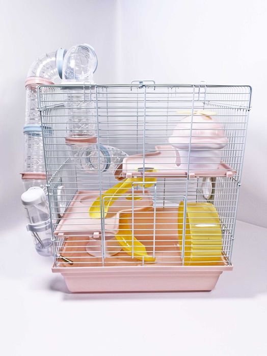 Красивая 3хэтажная клетка с туннелями для хомяка. AV3502. 35x28 x41cm