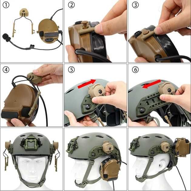 Кріплення адаптер для активних навушників Peltor на шолом