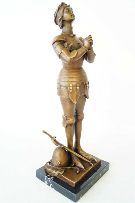 Rzeźba Joanna d'Arc Dziewica Orleańska Figura Rzeźba z Brązu