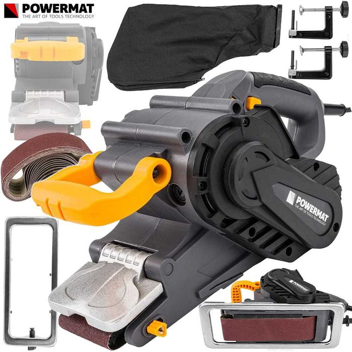 POWERMAT Szlifierka Taśmowa Ręczna Stołowa Z Regulacją 2000W PM1312