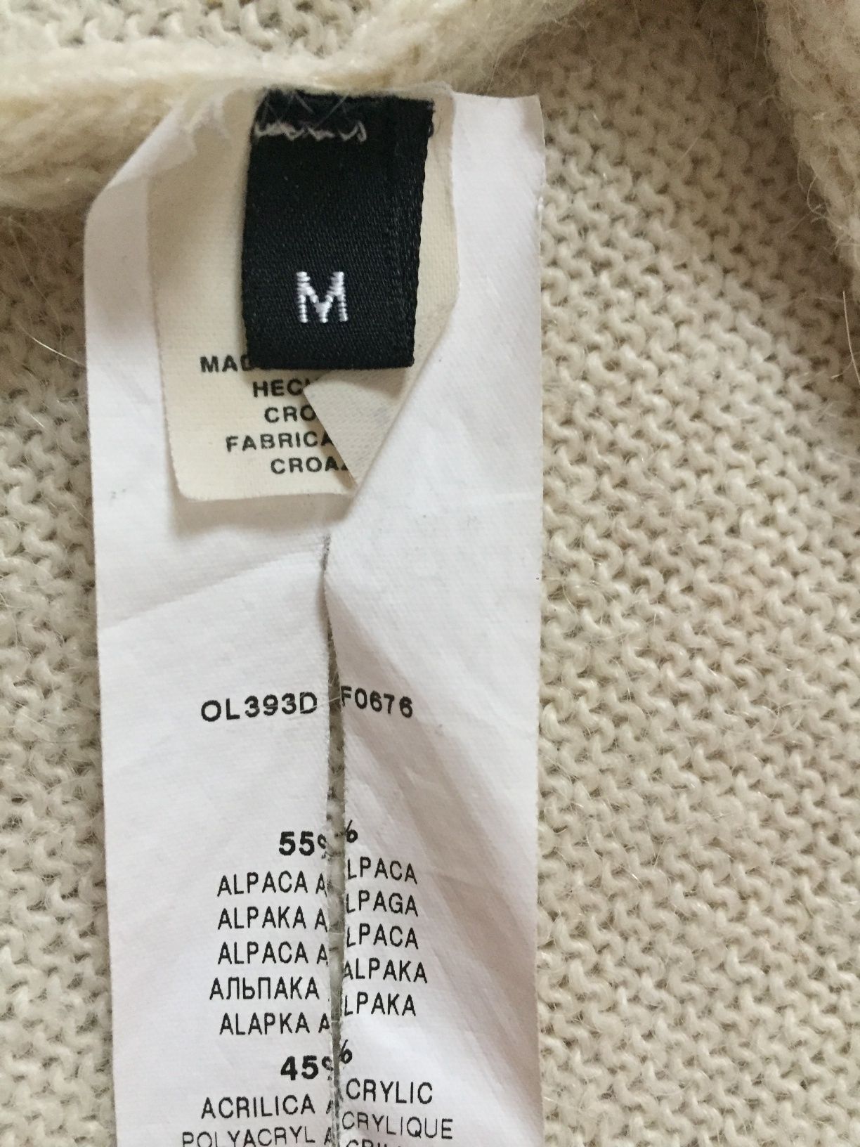 Sweter Stefanel z wełną z Alpaki 55%/M oversize