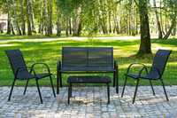 Wygodne MEBLE OGRODOWE na Taras ZESTAW Komplet Stół Krzesła - GRATIS