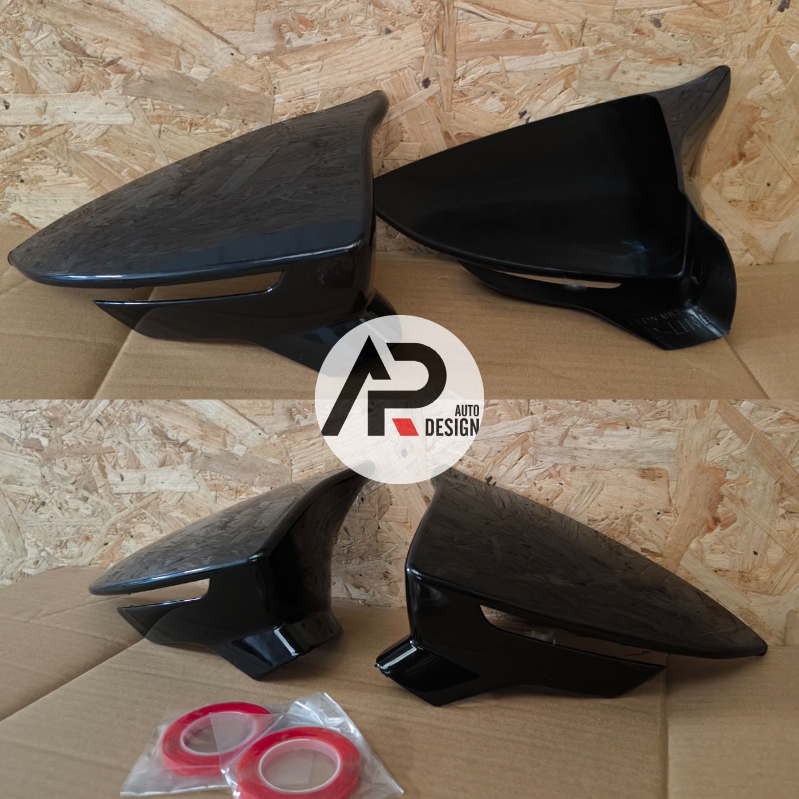 SEAT Ibiza 6F Capas Espelho Preto Brilhante