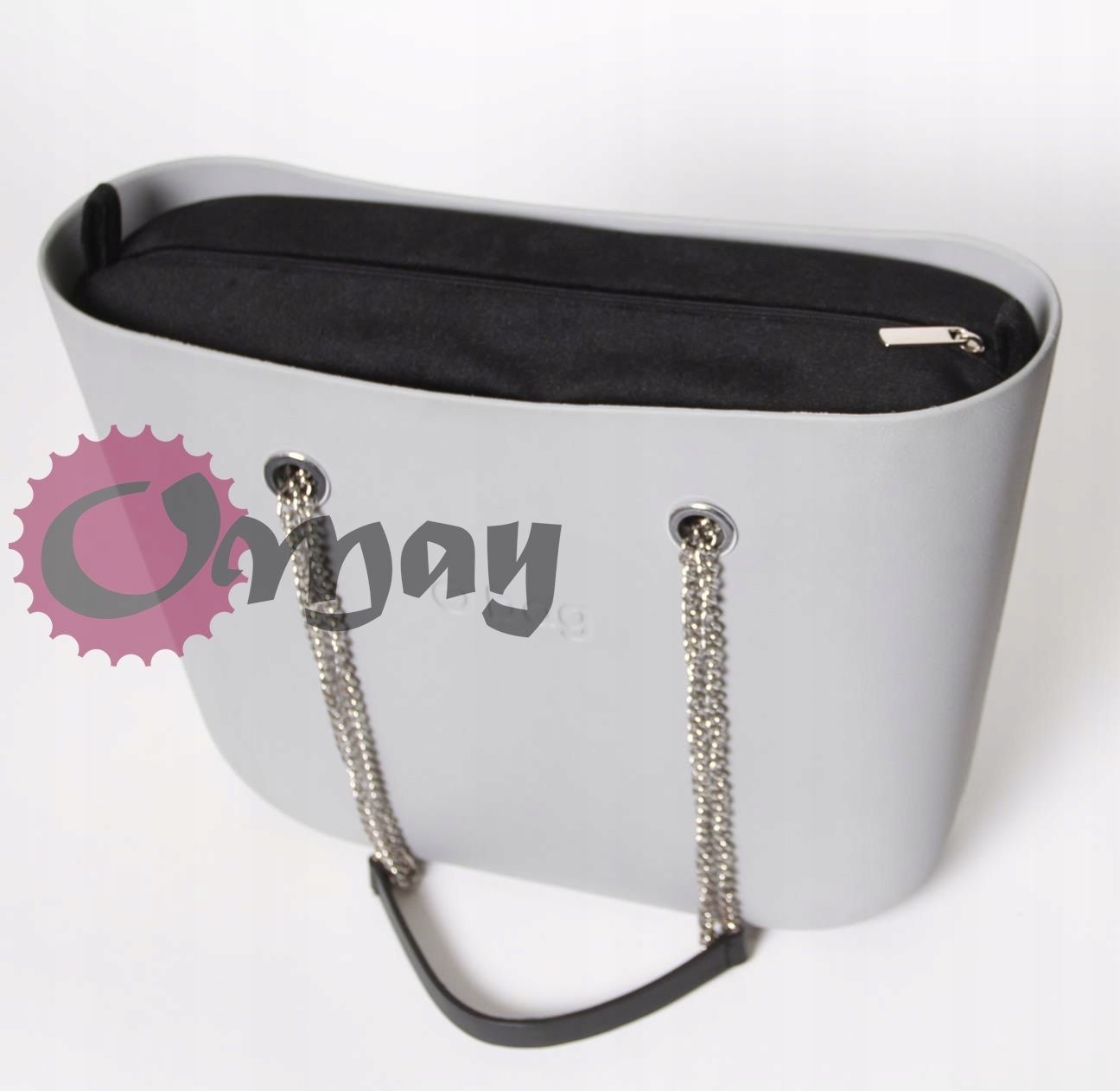 Czarny organizer OBAG STANDARD welur elegant wkład OMAY