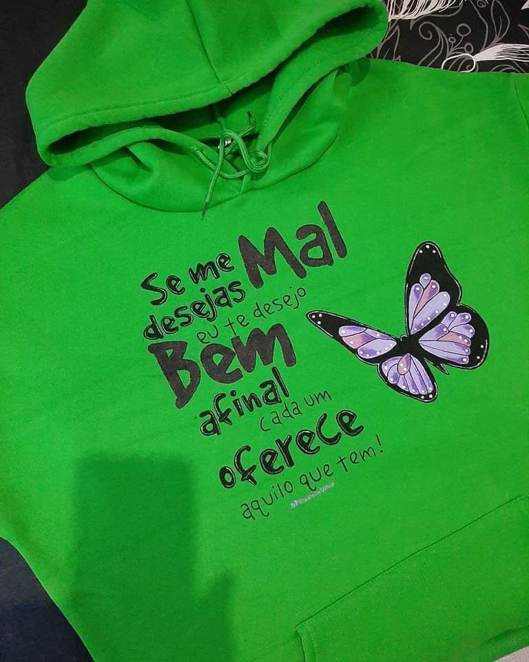 Sweatshirt personalizada com pintura em tecido vários desenhos diferen