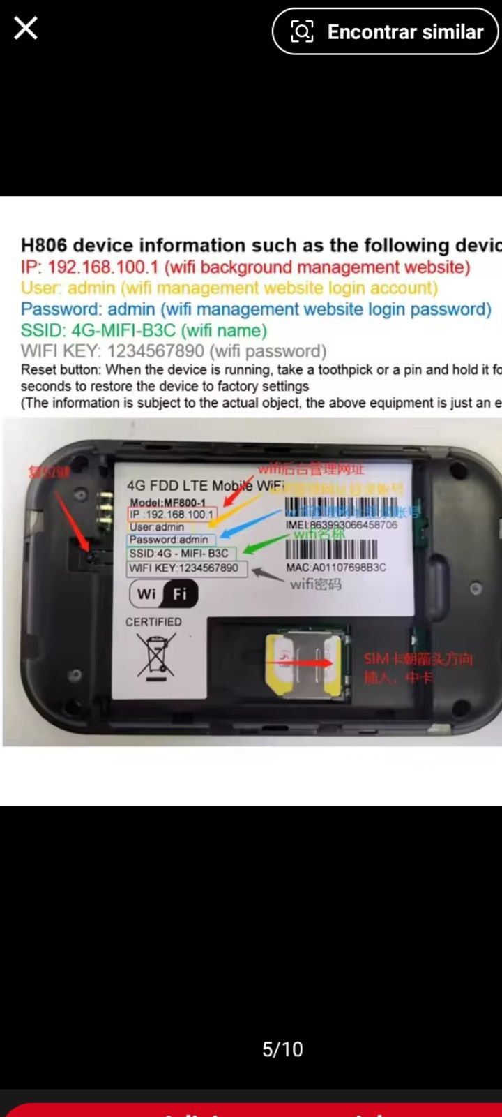 Router Hotspot 4G/5G (desbloqueado)