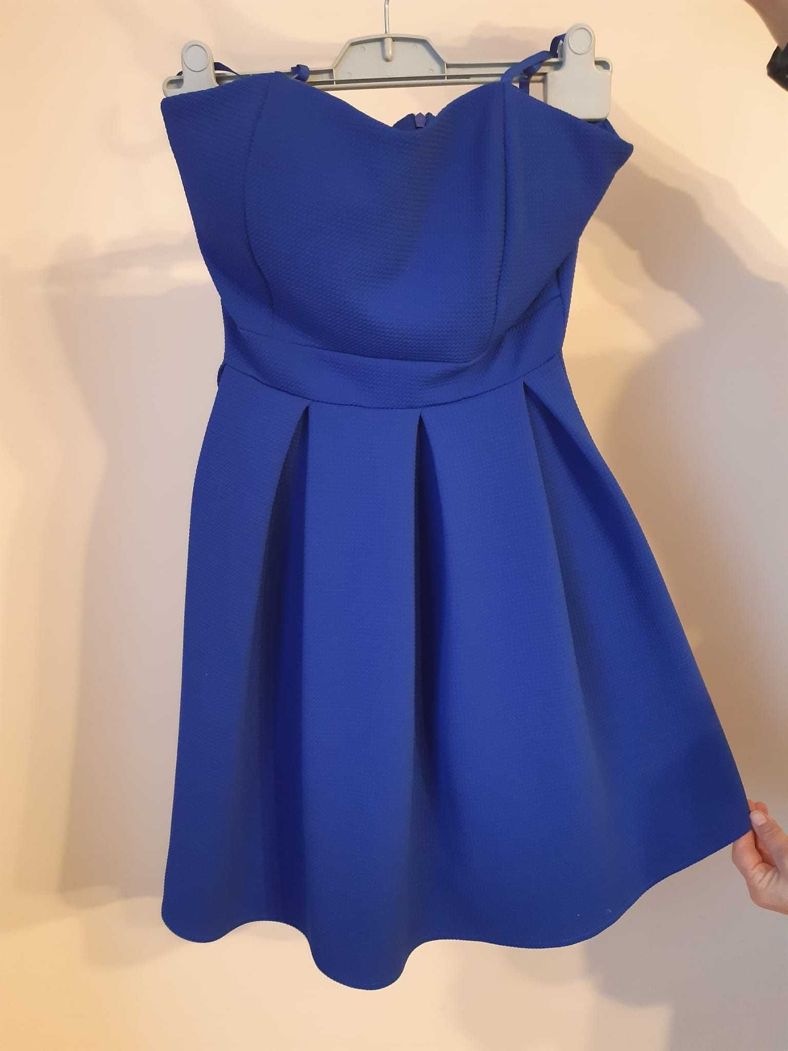 Ciemnoniebieska/granatowa sukienka, rozmiar S