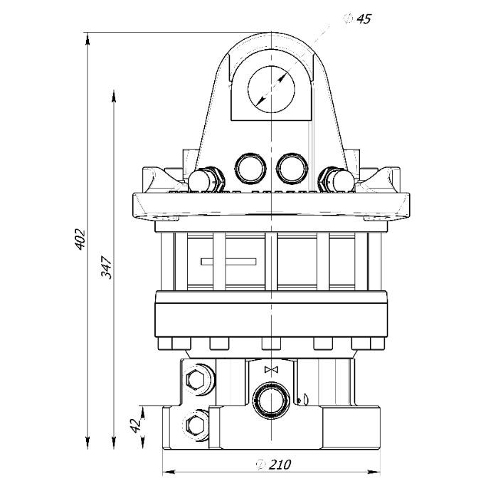 Rotator hydrauliczny / przyczepa leśna / 12 Ton / obrotnica / rotor