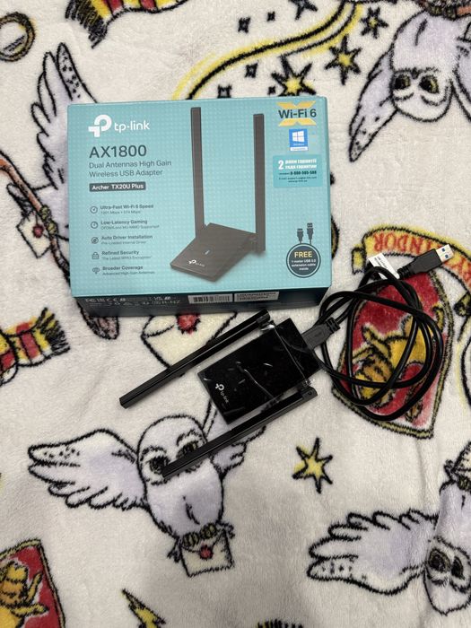 Бездротовий USB-адаптер AX1800 з двома антенами Archer TX20U Plus