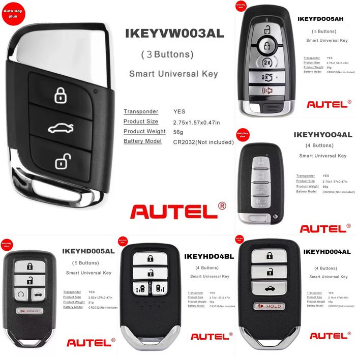Авто ключи Xhorse, Autel — качественные, с быстрой доставкой!