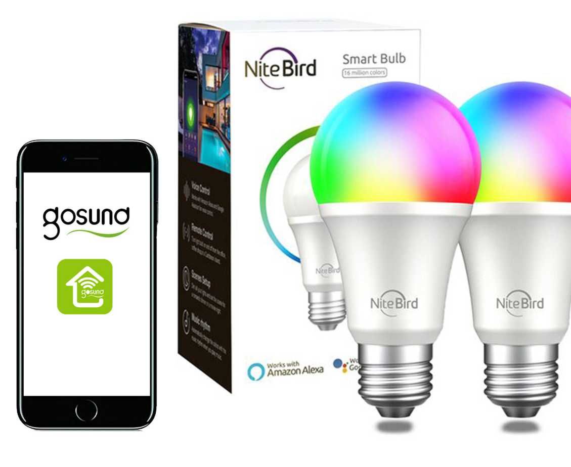 Inteligentna żarówka LED GOSUND WB4 8W E27 Wi-Fi (2 sztuki) Nowe