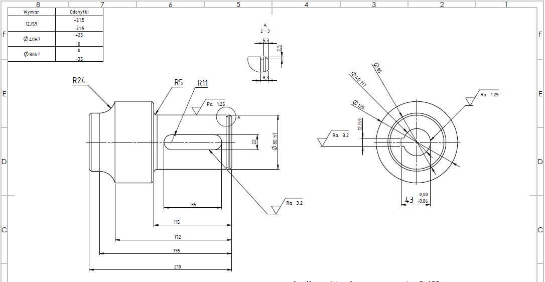 Rysunek  techniczny solidworks pomoc w rysowaniu