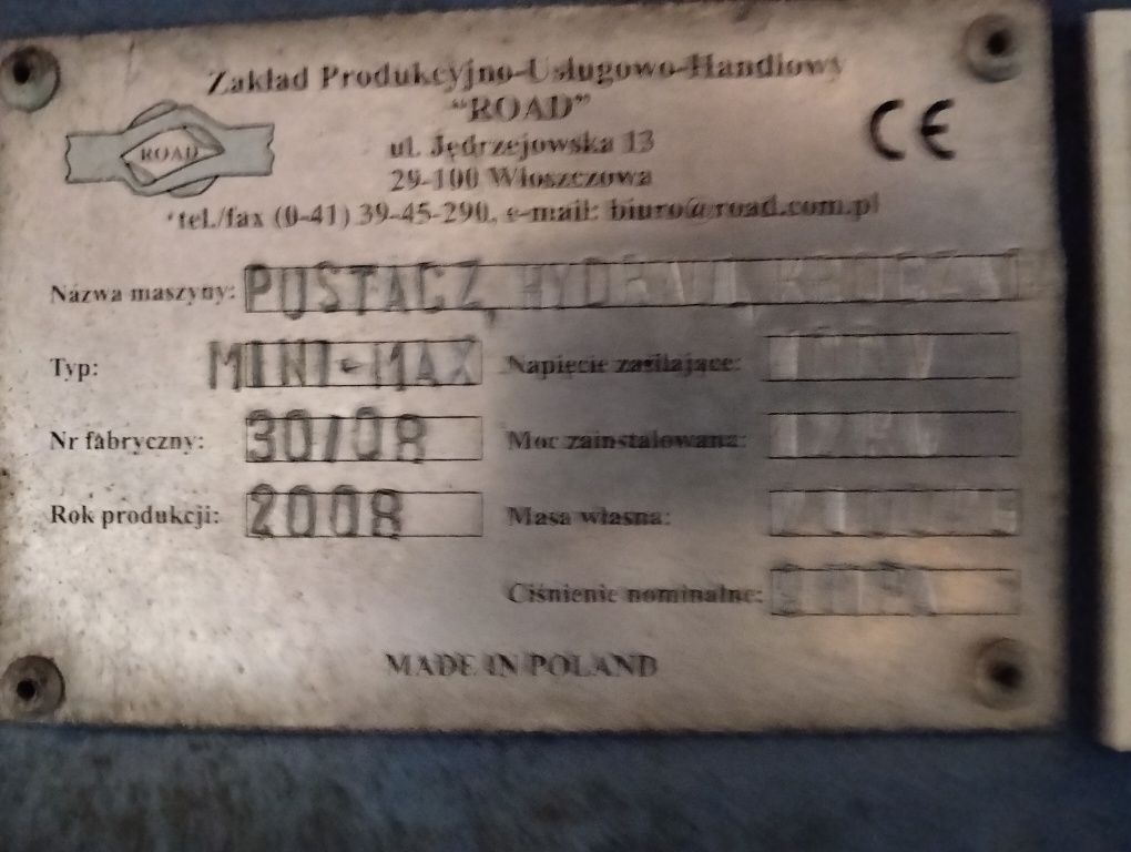 Wibroprasa krocząca mini max plus formy