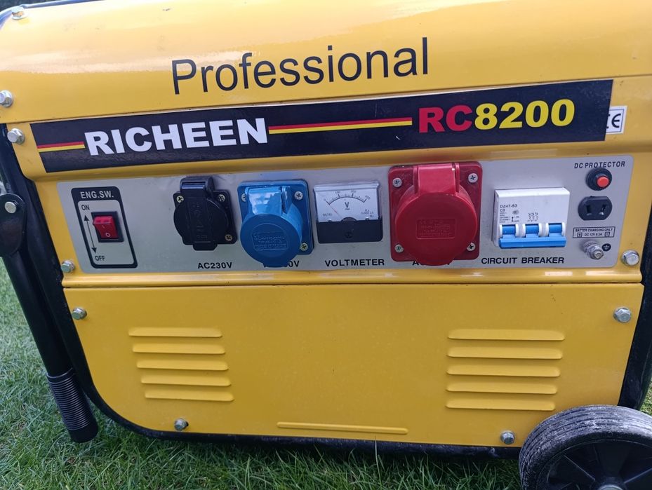 Agregat prądotwórczy richeen 8200 4.2kw prawie nowy.