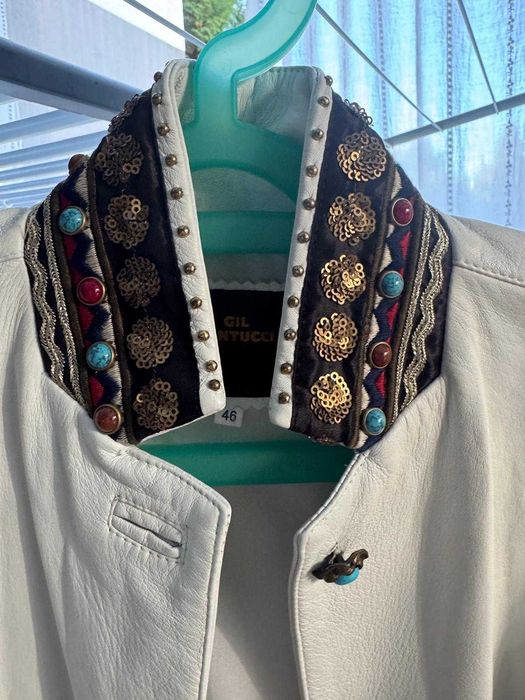 Kurtka skórzana damska Gil Santucci biała rozm. 36/38